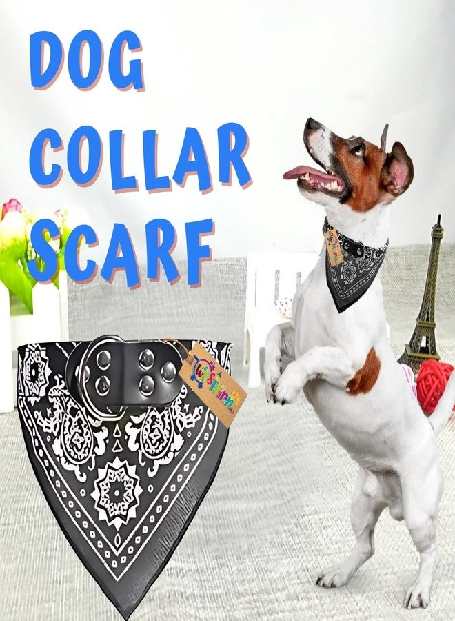 Western Era Stylish Dog Collar Scarf - Adjustable & Comfortable Pet Accessory for Dogs & Cats, Trendy Bandana Style, Soft Fabric, Perfect Special Occasions, Washable Design (Black) - Image 2